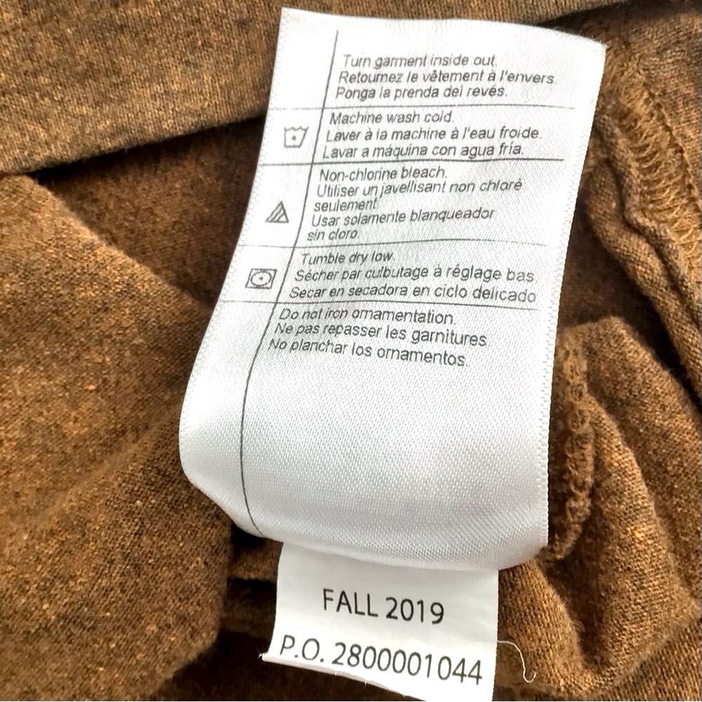 Carhartt Brown Long Sleeve Shirt Arm Logo Spell Out Size XL - Picture 8 of 12